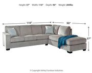 Altari Sleeper Sectional with Chaise - Theo's Factory Direct Mattress & Furniture (Columbus, OH)