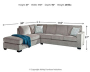 Altari Sleeper Sectional with Chaise - Theo's Factory Direct Mattress & Furniture (Columbus, OH)