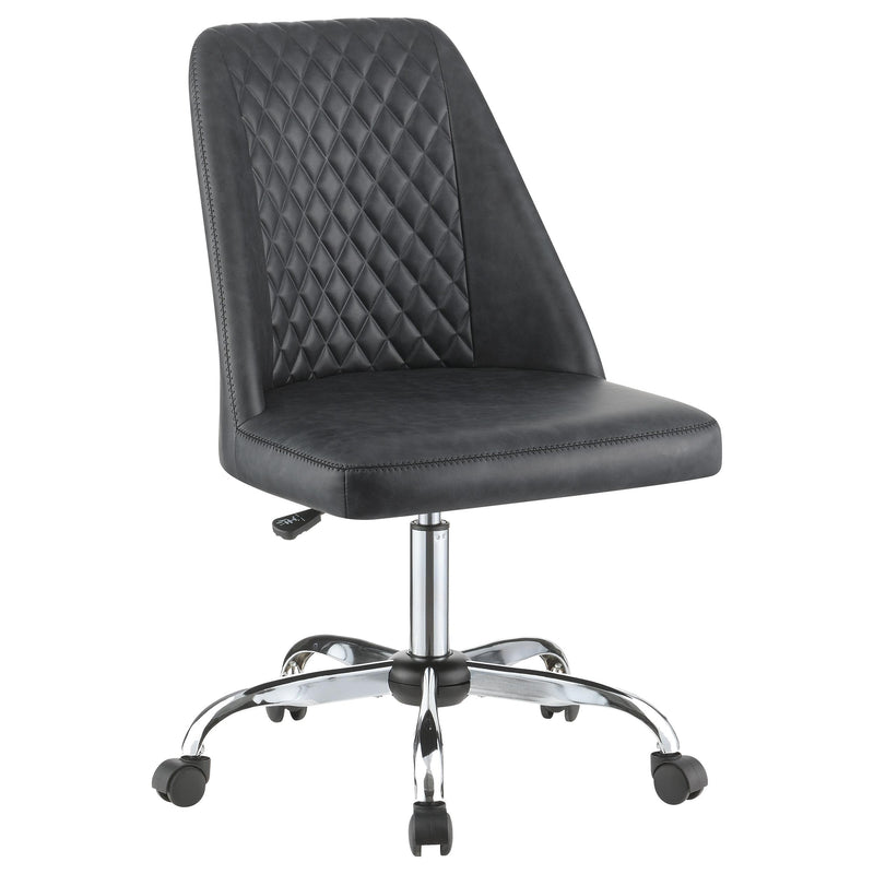 Althea Upholstered Tufted Back Office Chair Grey and Chrome - Theo's Factory Direct Mattress & Furniture (Columbus, OH)