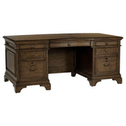 Hartshill Executive Desk with File Cabinets Burnished Oak - Theo's Factory Direct Mattress & Furniture (Columbus, OH)