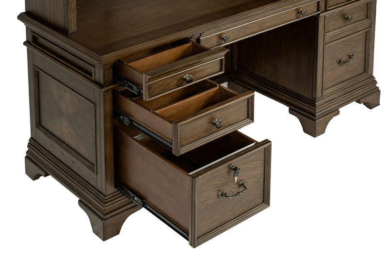 Hartshill Credenza Desk with Hutch - Theo's Factory Direct Mattress & Furniture (Columbus, OH)