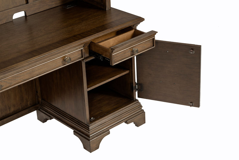 Hartshill Credenza Desk with Hutch - Theo's Factory Direct Mattress & Furniture (Columbus, OH)
