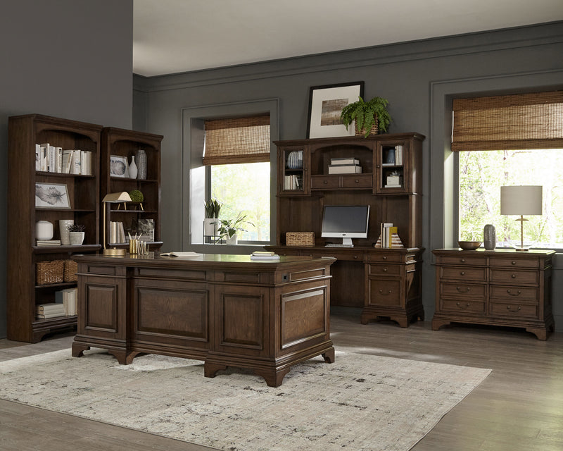 Hartshill Credenza Desk with Hutch - Theo's Factory Direct Mattress & Furniture (Columbus, OH)