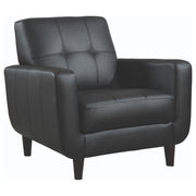 Aaron Padded Seat Accent Chair Black - Theo's Factory Direct Mattress & Furniture (Columbus, OH)