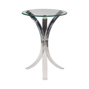 Emmett Round Accent Table Clear - Theo's Factory Direct Mattress & Furniture (Columbus, OH)