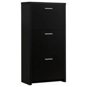 Vivian 3-drawer Shoe Cabinet Black - Theo's Factory Direct Mattress & Furniture (Columbus, OH)