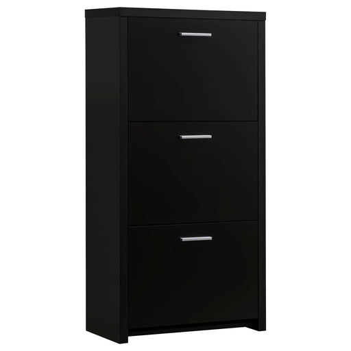 Vivian 3-drawer Shoe Cabinet Black - Theo's Factory Direct Mattress & Furniture (Columbus, OH)