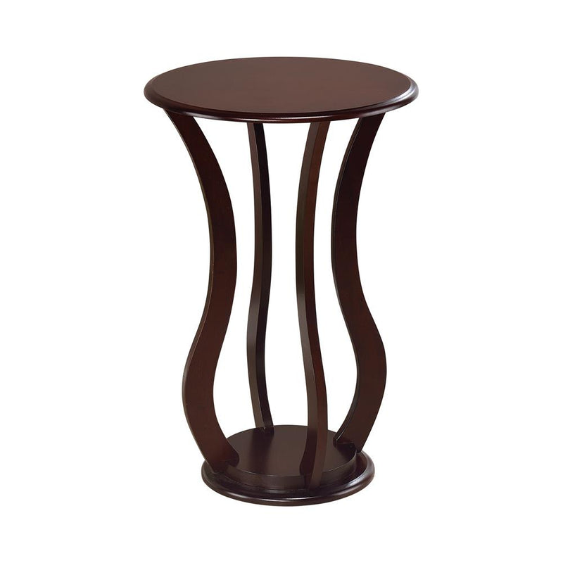 Elton Round Top Accent Table Cherry - Theo's Factory Direct Mattress & Furniture (Columbus, OH)