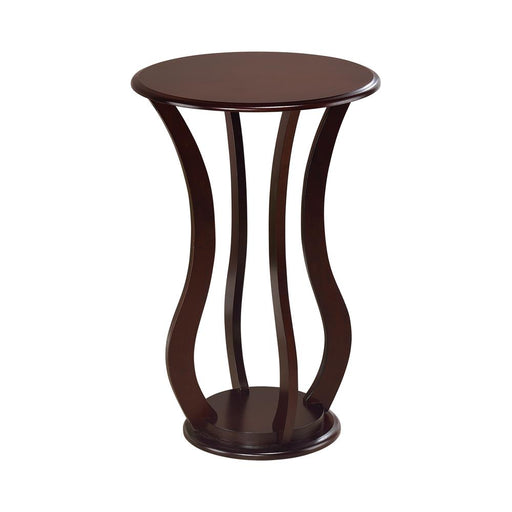 Elton Round Top Accent Table Cherry - Theo's Factory Direct Mattress & Furniture (Columbus, OH)
