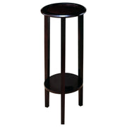 Kirk Round Accent Table with Bottom Shelf Espresso - Theo's Factory Direct Mattress & Furniture (Columbus, OH)