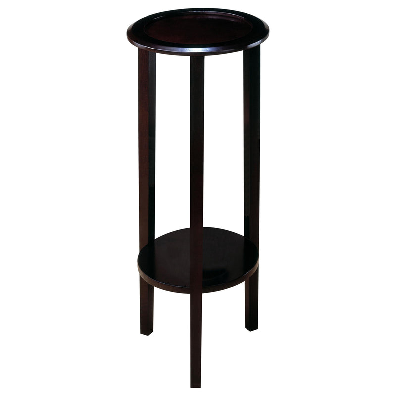 Kirk Round Accent Table with Bottom Shelf Espresso - Theo's Factory Direct Mattress & Furniture (Columbus, OH)