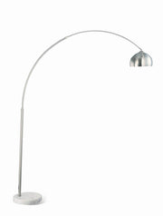 Krester Arched Floor Lamp Brushed Steel and Chrome - Theo's Factory Direct Mattress & Furniture (Columbus, OH)