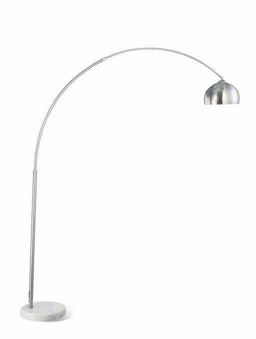 Krester Arched Floor Lamp Brushed Steel and Chrome - Theo's Factory Direct Mattress & Furniture (Columbus, OH)