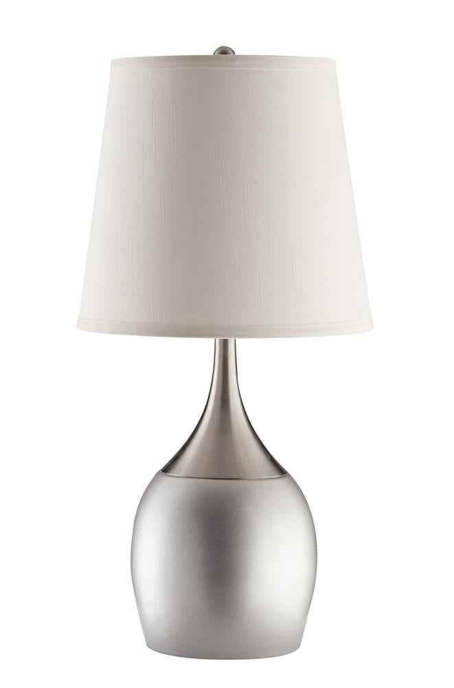 Tenya Empire Shade Table Lamps Silver and Chrome (Set of 2) - Theo's Factory Direct Mattress & Furniture (Columbus, OH)