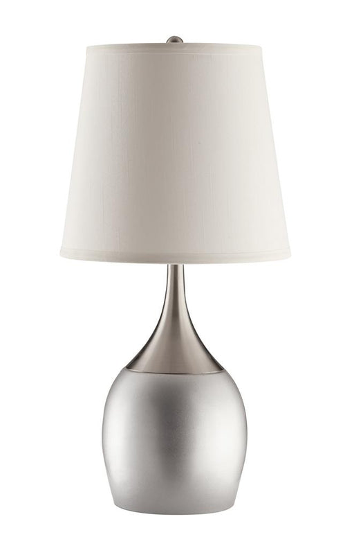 Tenya Empire Shade Table Lamps Silver and Chrome (Set of 2) - Theo's Factory Direct Mattress & Furniture (Columbus, OH)