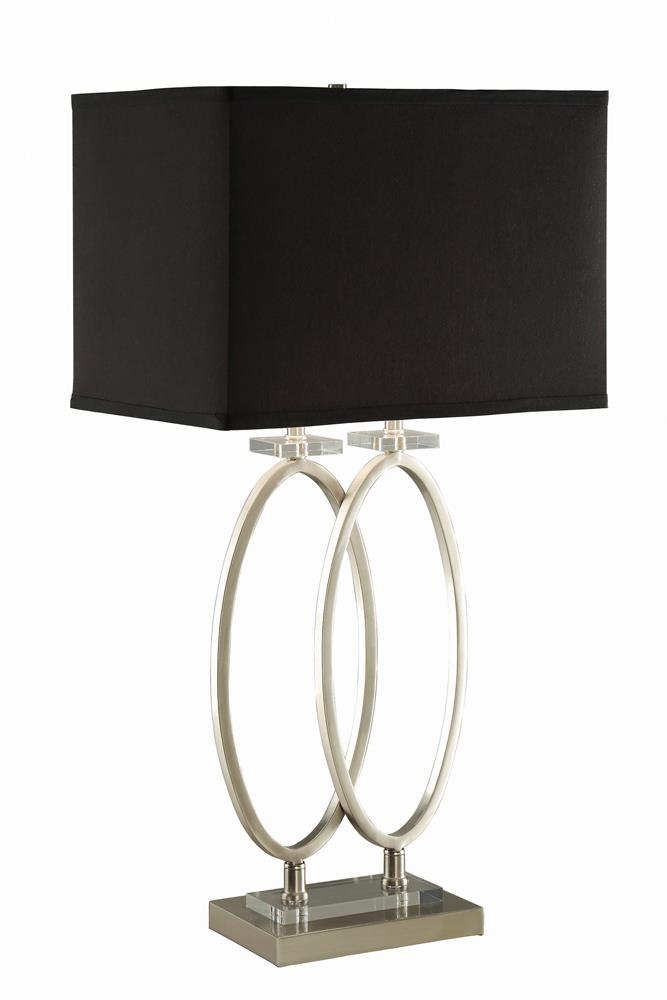 Izuku Rectangular Shade Table Lamp Black and Brushed Nickel - Theo's Factory Direct Mattress & Furniture (Columbus, OH)