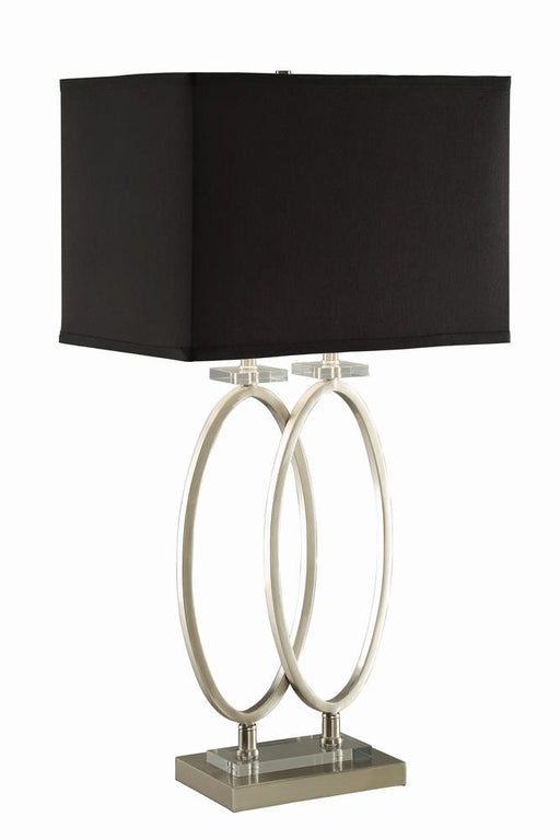Izuku Rectangular Shade Table Lamp Black and Brushed Nickel - Theo's Factory Direct Mattress & Furniture (Columbus, OH)