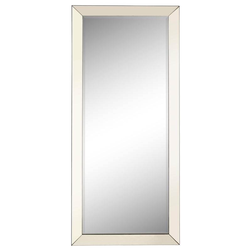Barnett Rectangular Floor Mirror Silver - Theo's Factory Direct Mattress & Furniture (Columbus, OH)