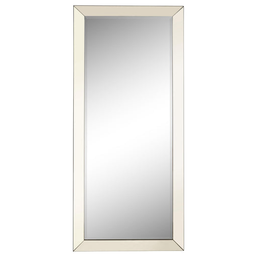 Barnett Rectangular Floor Mirror Silver - Theo's Factory Direct Mattress & Furniture (Columbus, OH)
