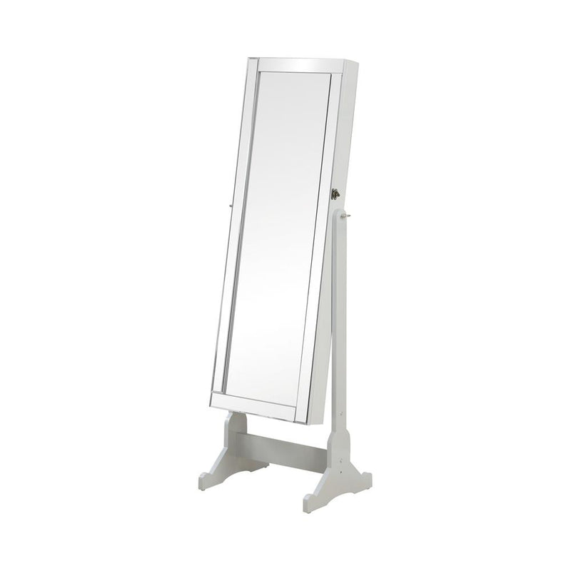 Yvonne Storage Jewelry Cheval Mirror Grey - Theo's Factory Direct Mattress & Furniture (Columbus, OH)