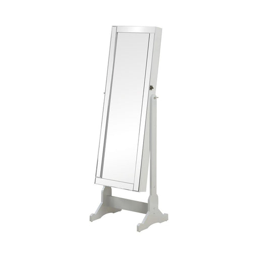Yvonne Storage Jewelry Cheval Mirror Grey - Theo's Factory Direct Mattress & Furniture (Columbus, OH)