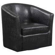 Turner Upholstery Sloped Arm Accent Swivel Chair Dark Brown - Theo's Factory Direct Mattress & Furniture (Columbus, OH)