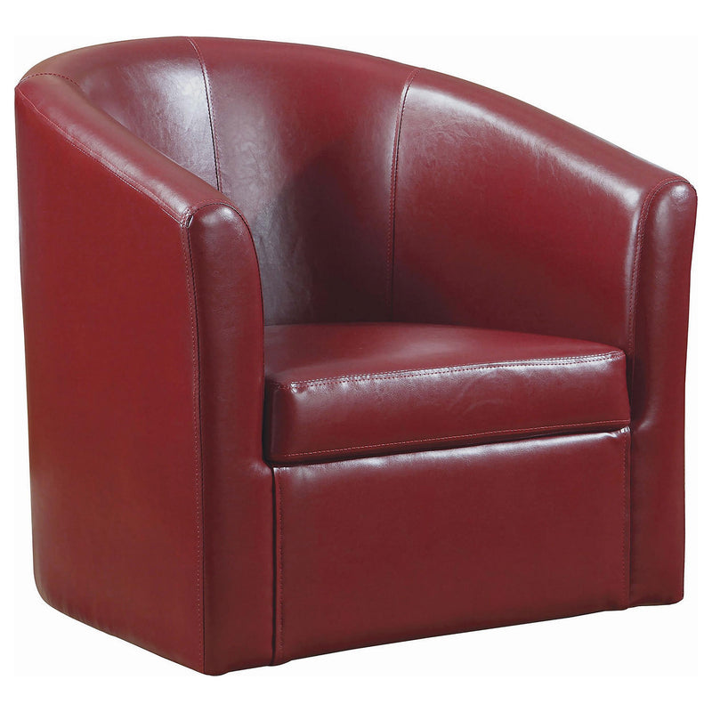 Turner Upholstery Sloped Arm Accent Swivel Chair Red - Theo's Factory Direct Mattress & Furniture (Columbus, OH)