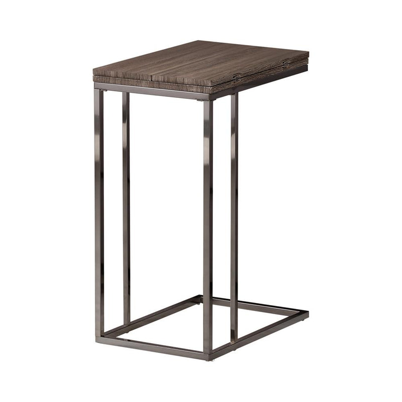 Pedro Expandable Top Accent Table Weathered Grey and Black - Theo's Factory Direct Mattress & Furniture (Columbus, OH)
