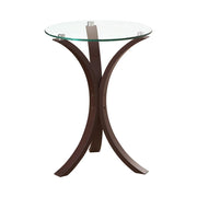Edgar Round Accent Table Cappuccino - Theo's Factory Direct Mattress & Furniture (Columbus, OH)