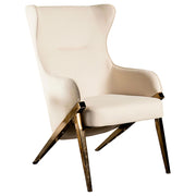 Walker Upholstered Accent Chair Cream and Bronze - Theo's Factory Direct Mattress & Furniture (Columbus, OH)