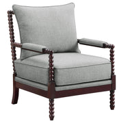 Blanchett Cushion Back Accent Chair Grey and Black - Theo's Factory Direct Mattress & Furniture (Columbus, OH)