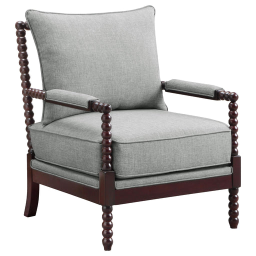 Blanchett Cushion Back Accent Chair Grey and Black - Theo's Factory Direct Mattress & Furniture (Columbus, OH)