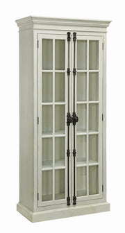 Toni 2-door Tall Cabinet Antique White - Theo's Factory Direct Mattress & Furniture (Columbus, OH)