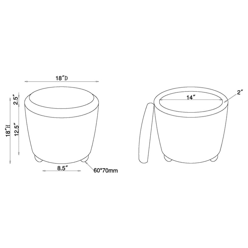 Valia Ottoman - Theo's Factory Direct Mattress & Furniture (Columbus, OH)