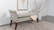Farrah Upholstered Rolled Arms Storage Bench - Theo's Factory Direct Mattress & Furniture (Columbus, OH)