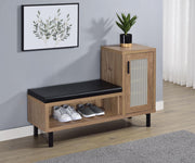 Teller 1-door Entryway Shoe Storage Cabinet Natural Oak - Theo's Factory Direct Mattress & Furniture (Columbus, OH)