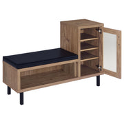 Teller 1-door Entryway Shoe Storage Cabinet Natural Oak - Theo's Factory Direct Mattress & Furniture (Columbus, OH)