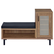 Teller 1-door Entryway Shoe Storage Cabinet Natural Oak - Theo's Factory Direct Mattress & Furniture (Columbus, OH)