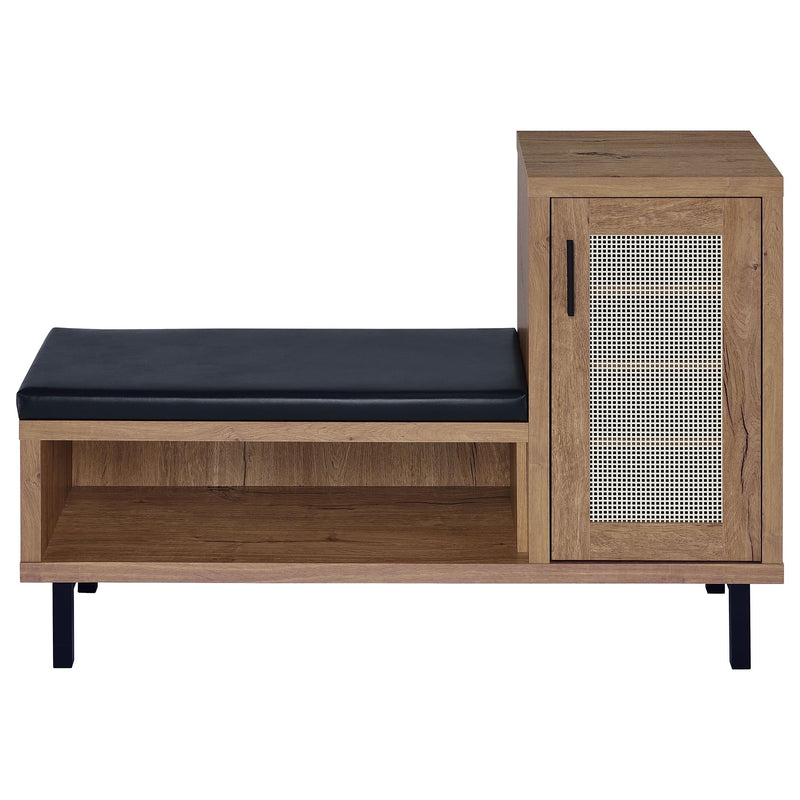 Teller 1-door Entryway Shoe Storage Cabinet Natural Oak - Theo's Factory Direct Mattress & Furniture (Columbus, OH)