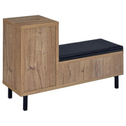 Teller 1-door Entryway Shoe Storage Cabinet Natural Oak - Theo's Factory Direct Mattress & Furniture (Columbus, OH)