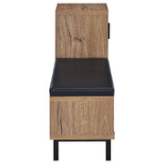 Teller 1-door Entryway Shoe Storage Cabinet Natural Oak - Theo's Factory Direct Mattress & Furniture (Columbus, OH)