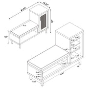 Teller 1-door Entryway Shoe Storage Cabinet Natural Oak - Theo's Factory Direct Mattress & Furniture (Columbus, OH)