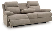 Side-Swipe Reclining Sofa with Drop Down Table - Theo's Factory Direct Mattress & Furniture (Columbus, OH)