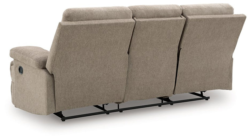 Side-Swipe Reclining Sofa with Drop Down Table - Theo's Factory Direct Mattress & Furniture (Columbus, OH)