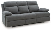 Side-Swipe Reclining Sofa with Drop Down Table - Theo's Factory Direct Mattress & Furniture (Columbus, OH)