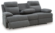 Side-Swipe Reclining Sofa with Drop Down Table - Theo's Factory Direct Mattress & Furniture (Columbus, OH)