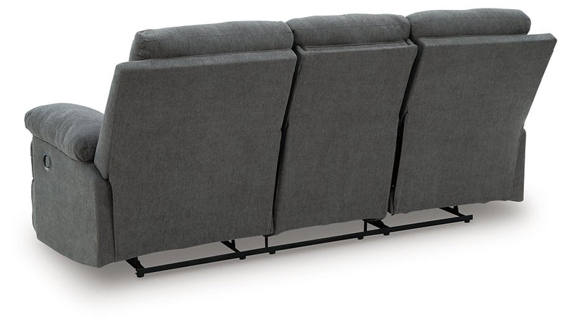 Side-Swipe Reclining Sofa with Drop Down Table - Theo's Factory Direct Mattress & Furniture (Columbus, OH)