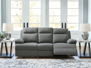 Side-Swipe Reclining Sofa with Drop Down Table - Theo's Factory Direct Mattress & Furniture (Columbus, OH)