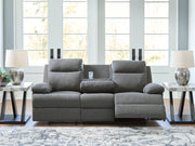 Side-Swipe Reclining Sofa with Drop Down Table - Theo's Factory Direct Mattress & Furniture (Columbus, OH)