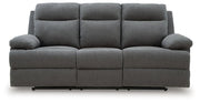 Side-Swipe Reclining Sofa with Drop Down Table - Theo's Factory Direct Mattress & Furniture (Columbus, OH)